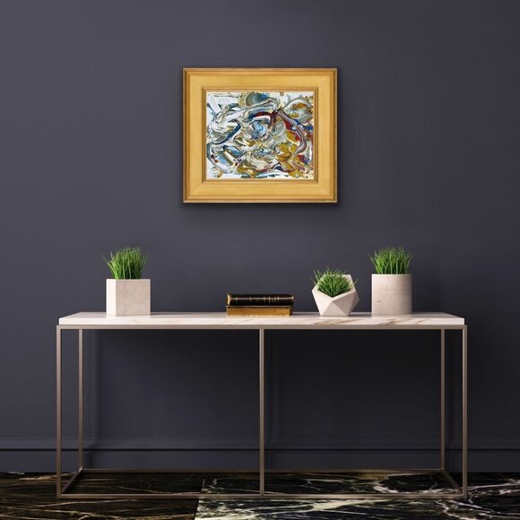 Original Abstract Acrylic Painting Title Tourist Map - Picture 7 of 9